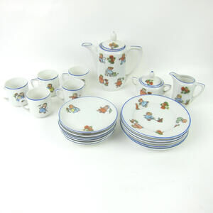 Vintage Porcelain Childs Tea Set 21 pc Happifats Beyer & Bock Rudolstadt Germany